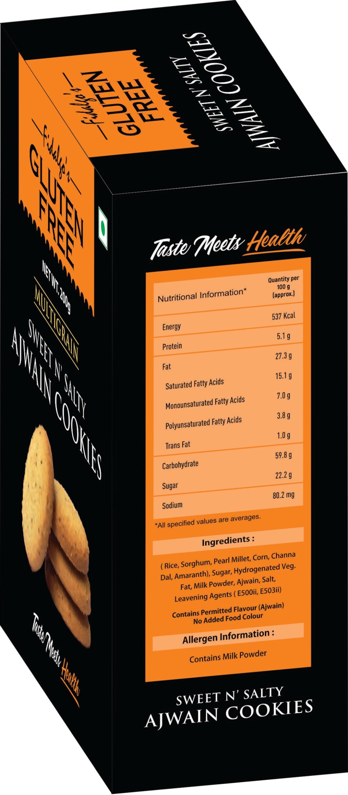 Fidalgo Fidalgo's Gluten Free Multigrain Sweet n' Salty Ajwain Cookies 200g
