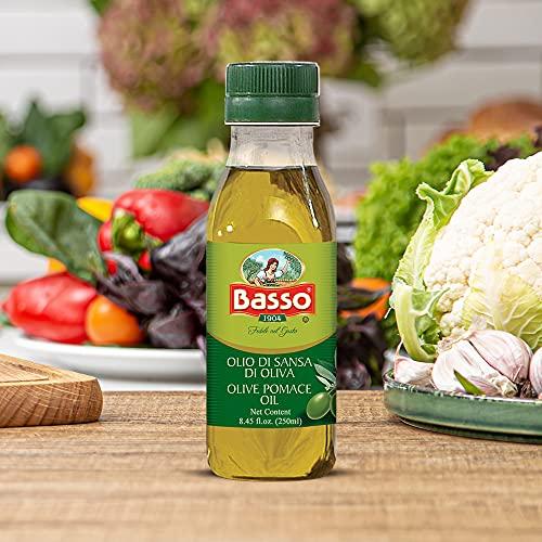 Basso 1904 Basso Pomace Olive Oil 250 ml Pack of 2 Packed in Italy,Olive Oil for All Types of Indian Cooking Including deep Frying, Roasting | Rich in Taste | Premium & Light | Healthy Oil Choice