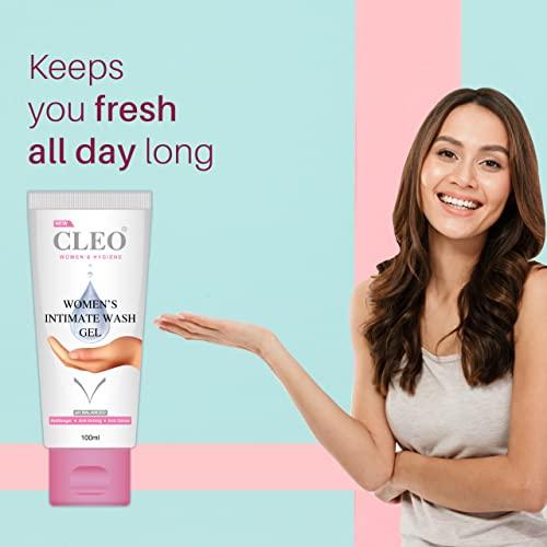 Cleo Cleo Women's Intimate Wash- Non Drip Gel | Hygiene Wash for Women, Easy & Effective Application (100 ml)
