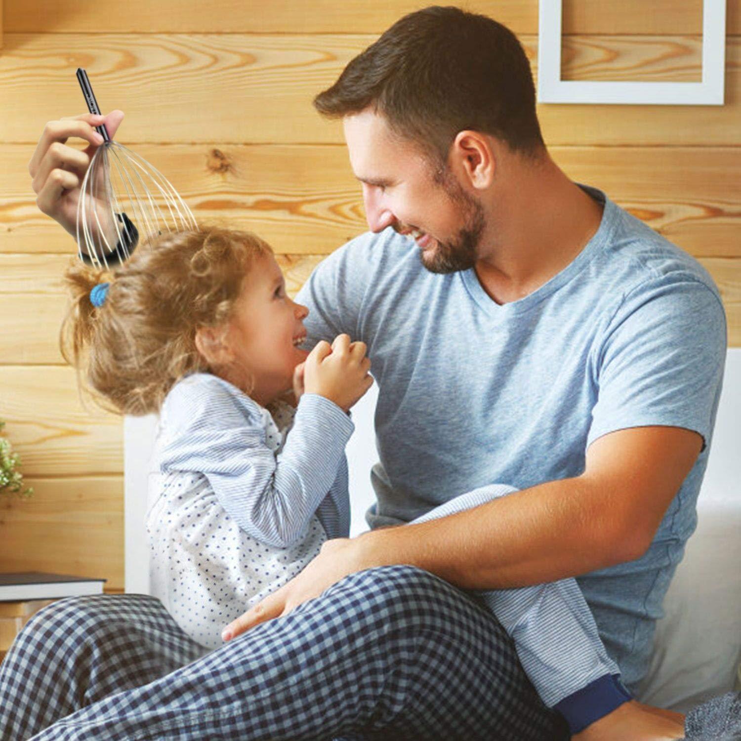 NICEMOVIC NICEMOVIC Scalp Massager, Head Massager Scratcher Tingler with 20 Fingers, Hair Scalp Scratcher for Deep Relaxation and Stress Relief(Black)