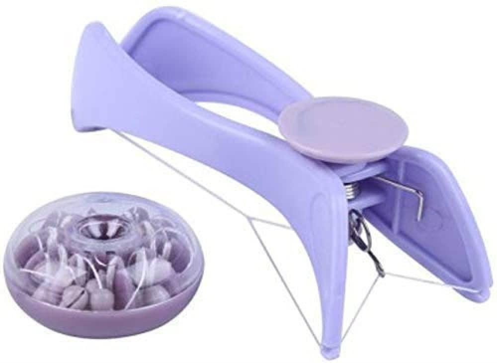 Naivete Naivete Slique Eyebrow Threading Machine For Face and Body Hair Thread and Removal Epilator System Tweezer Trimmer Kit for Women (PurpleColour, 1 pcs)
