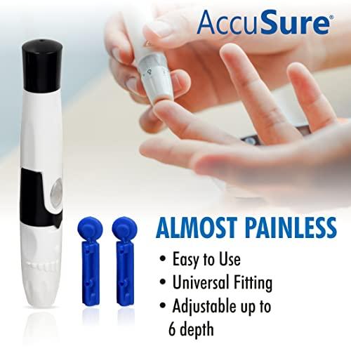 AccuSure AccuSure Blood Glucose Monitoring System Test Strips, 25 Count (Multi Color)