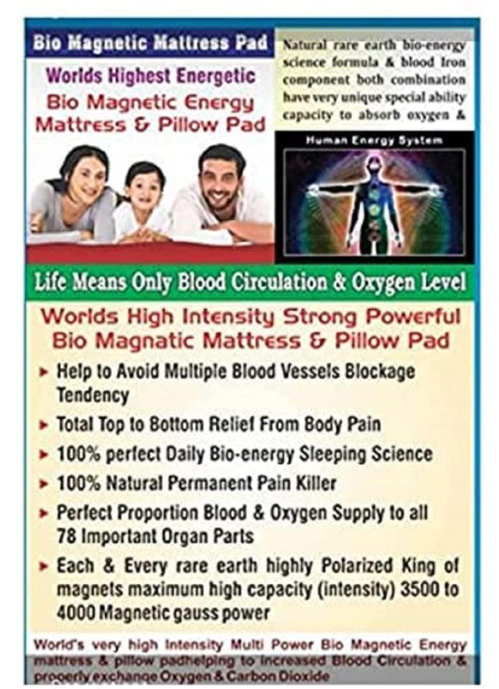 Generic AB Enterprise Bio Magnetic Mattress Topper/Pad (3x6 feet) & with 1 Pillow Pad Magnetic Therapy