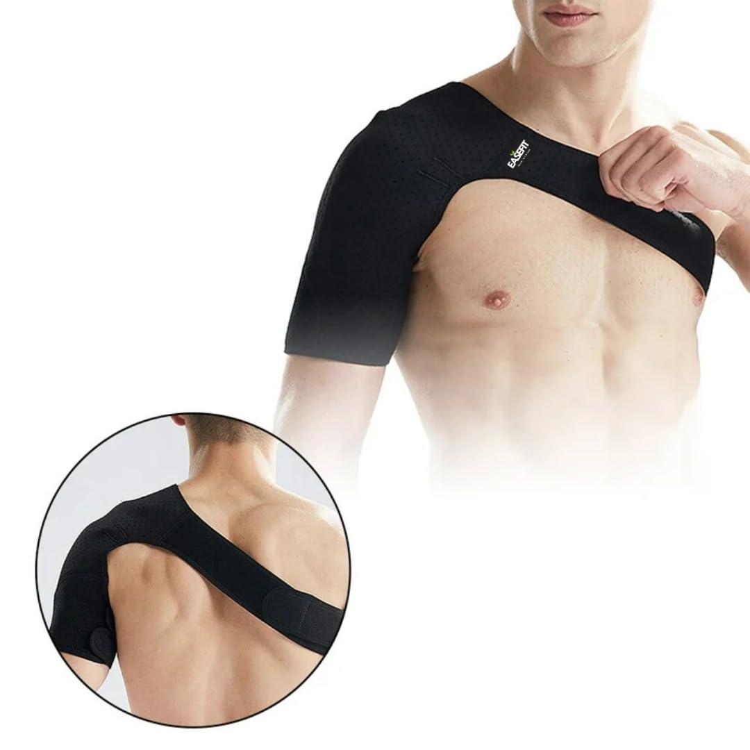 EASEFIT EASEFIT Shoulder Sling Support Wrap for Rotator Cuff, Dislocated AC Joint, Labrum Tear, Shoulder Pain Relief for Men and Women, Shoulder Immobilizer Belt, Black, (UNIVERSAL)