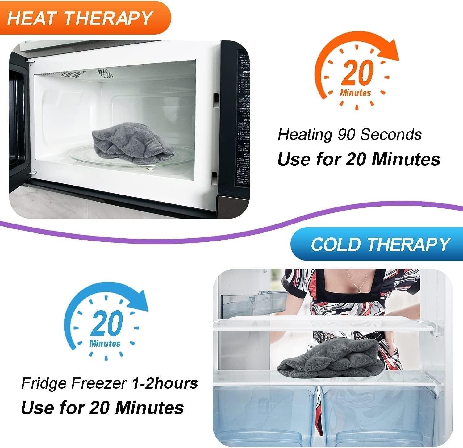 GNOLY GNOLY Pad for Neck and Shoulders, Large Weighted Microwavable Heated Neck Wrap Warmer, Freezer or Microwave Heating Pad for Pain Relief (Rapid Relief Neck & Shoulder Wrap)