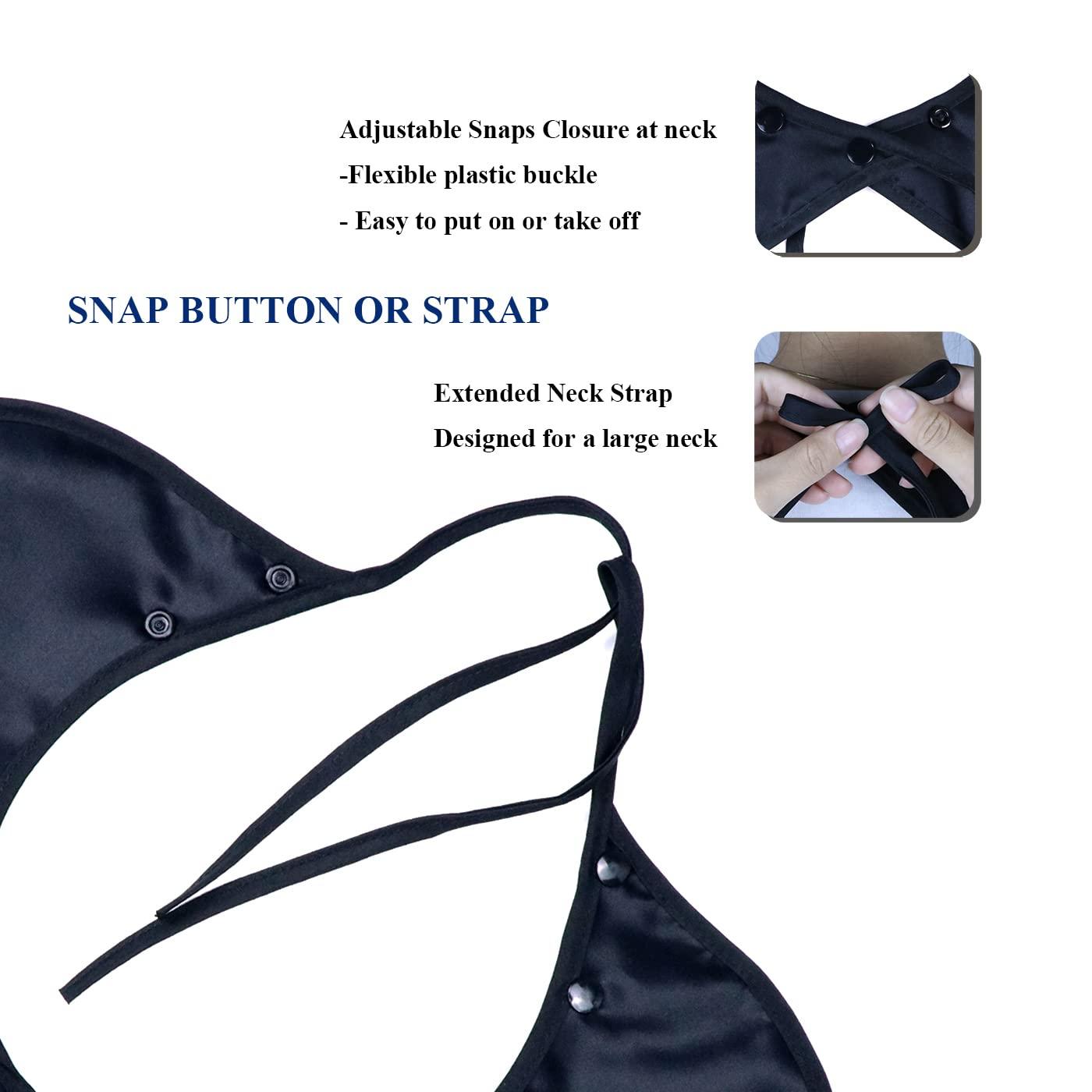 HZYAMZ Funny Adult Bibs for Men/ Women, Washable Waterproof Adult Bib for Eating with Crumb Catcher (Black-I\'M RIGHT)