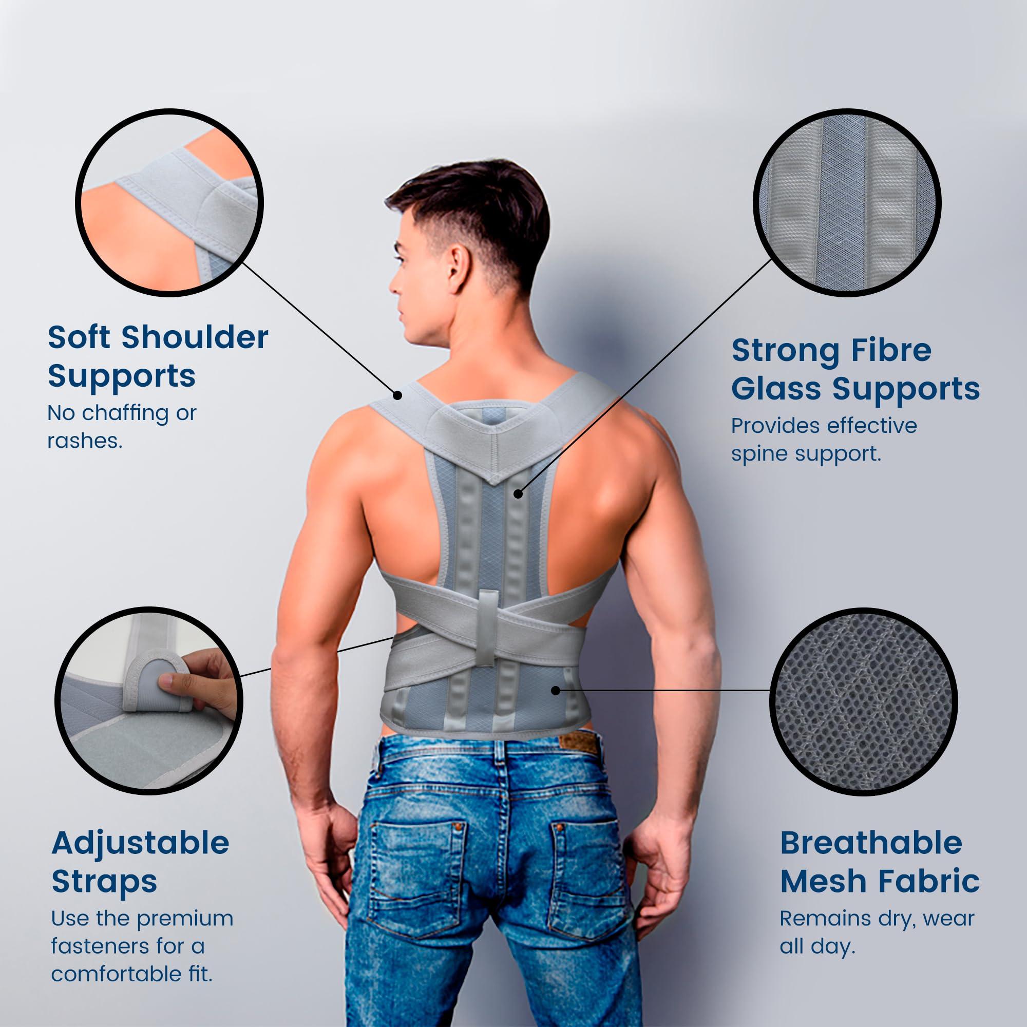 SLOVIC SLOVIC Posture Corrector For Men Back Support Belt For Back Pain Spine Posture Corrector For Women Back Straight Belt Back Posture Corrector Men Posture Belt Back Posture Corrector Women - X - LARGE