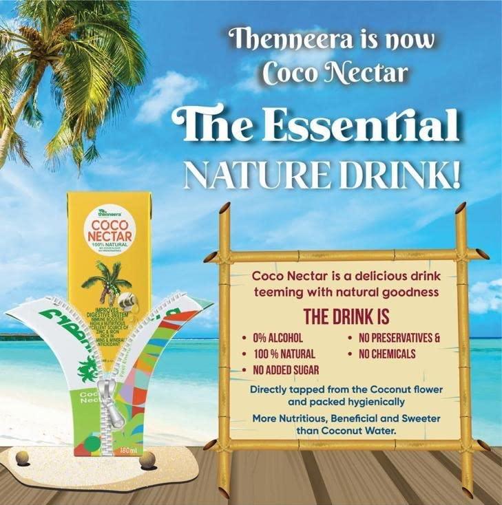 thenneera thenneera (Coco Nectar / Neera) A Divine Nature Drink, 200ml (Green, Pack of 8)
