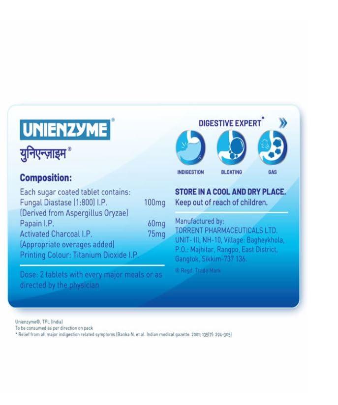 Unienzyme Unienzyme - Strip of 15 Tablets