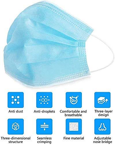 NightCare 3 Ply Disposable Face Mask Universal Breathable & Comfortable Non Surgical Safety Mask with Earloop & Nose Pin (175 Pcs)