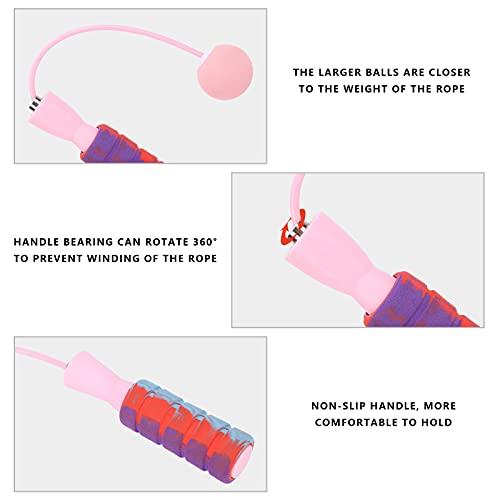 JUYT Ropeless Jump Rope, BOD Rope High Speed for Men Women for Fitness for Small Space(Pink)