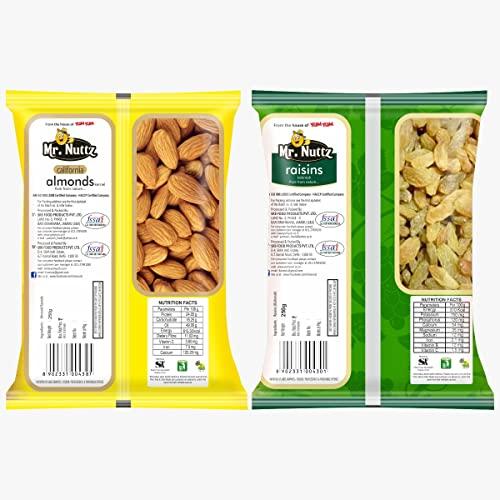 Mr.NUTTZ Mr.Nuttz Premium Dry Fruits Combo Pack 500g (Almonds 250g, Raisins Kishmish 250g)