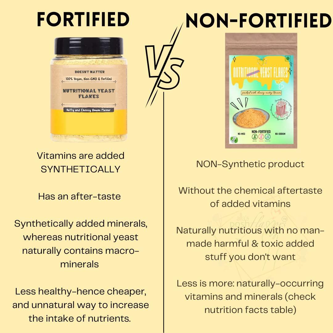 Alla\'s Posh Flavors Alla\'s Posh Flavors Non-Fortified Nutritional Yeast Flakes | Dairy-Free | Gluten-Free | Nutty, Savoury, Cheezy Nooch| Zero Sodium | Imported from Europe | Only Unfortified Nooch in India