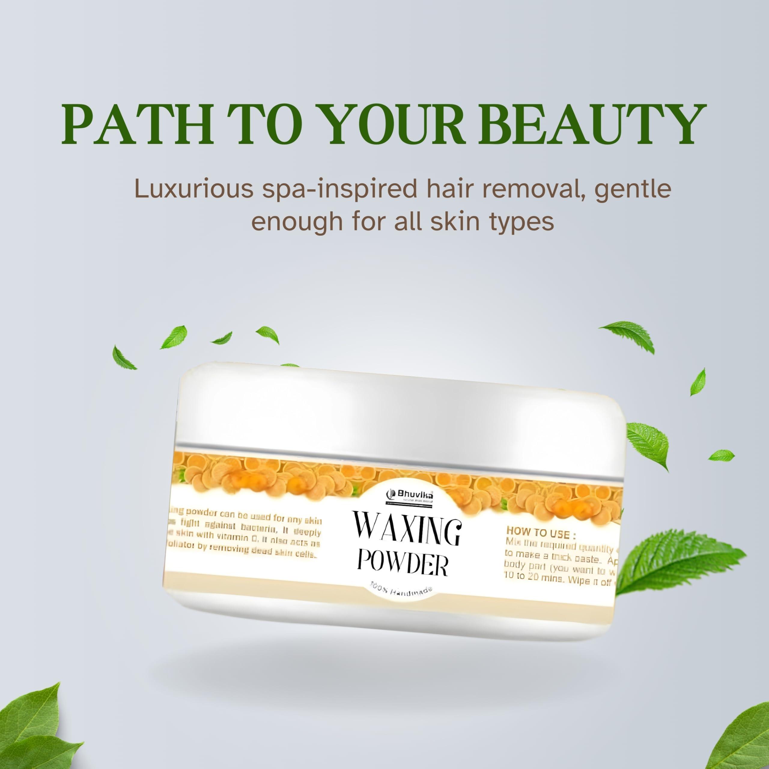 Generic Bhuvika Waxing Powder - Natural & Painless Hair Removal Solution | Smooth, Soft Skin with Chemical-Free Ingredients (100g)