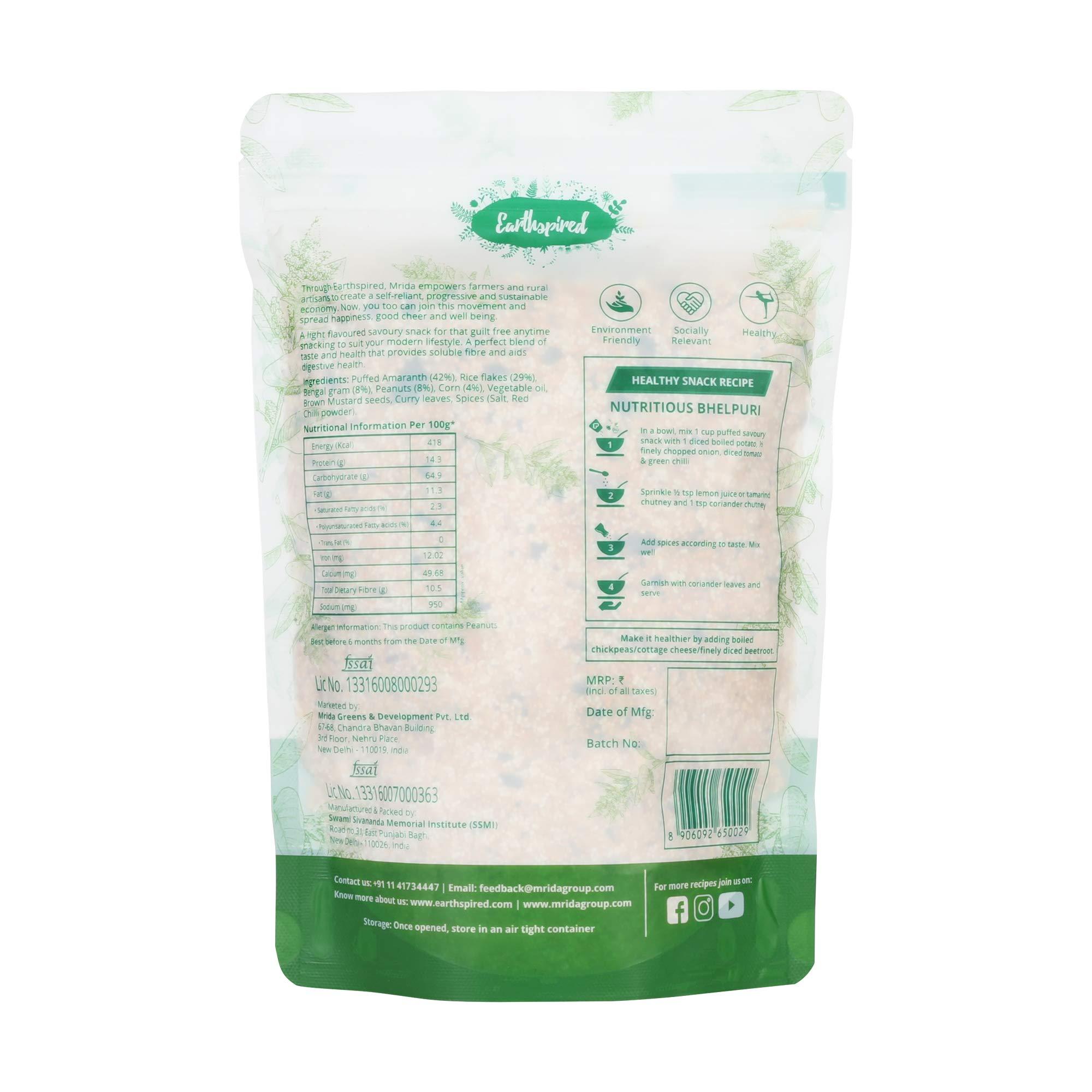 Earthspired Earthspired Puffed Amaranth (Rajgira) Savoury Snack (200g + 200g/Combo Pack of 2)