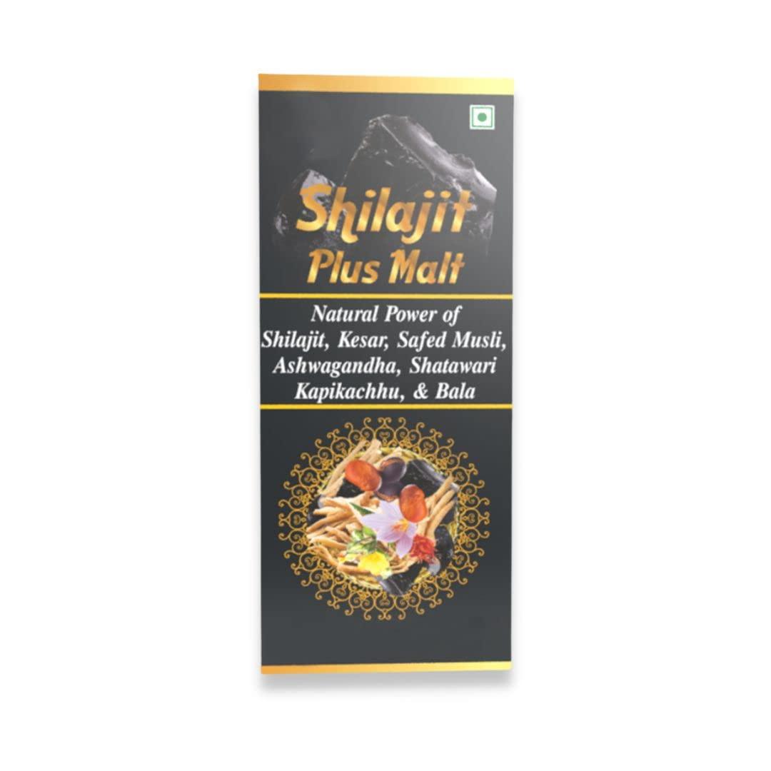 Generic Shilajit Plus Malt, Experience the Power of Himalayan Shilajit, Kesar, Safed Musili, Ashwagandha, Shatawari, Kapikacchu & Bala Ayurvedic Herbs - 400ml