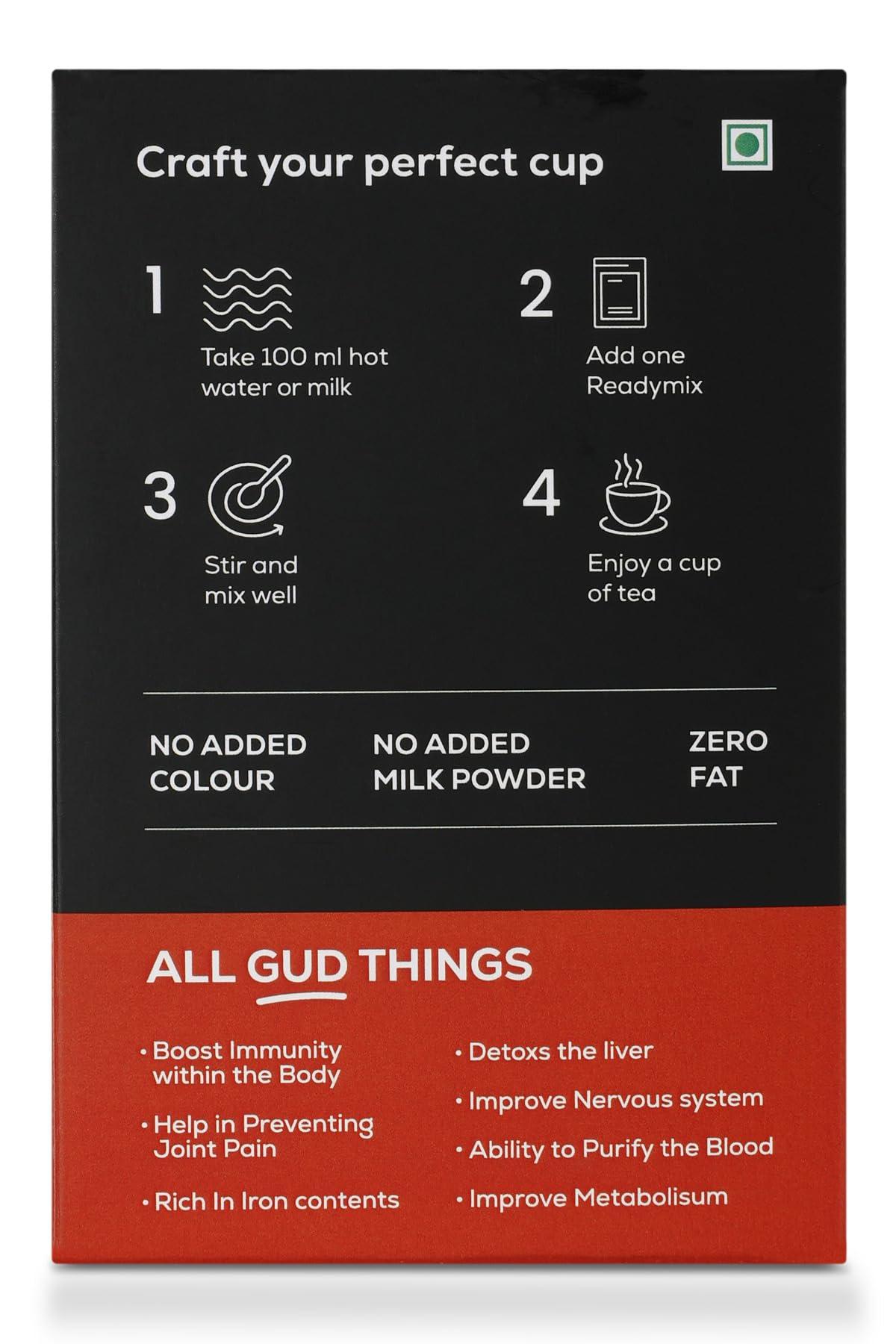 urban platter Just Gud Sense Masala Jaggery Tea Premix, 100g (10 sachets of 10 grams each)