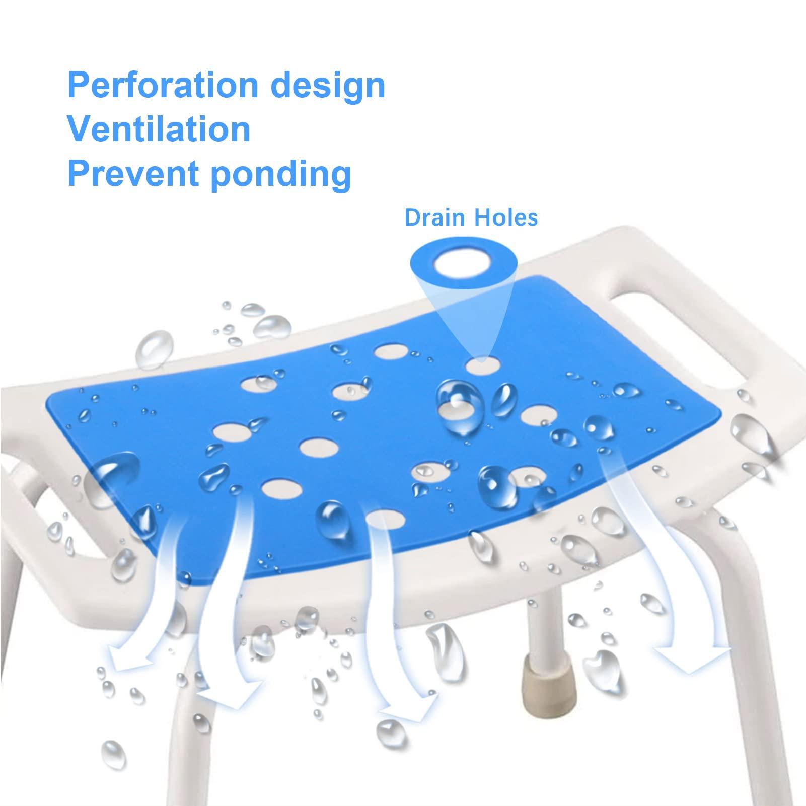 MOUMOUTEN MOUMOUTEN Waterproof Seat Cushion for Shower Chair, Shower Seat Cushions for Seniors, Pad for Bench Narrow Bath Chair Bathroom Seat Universal Fit Non Slip Stool Seat Mat