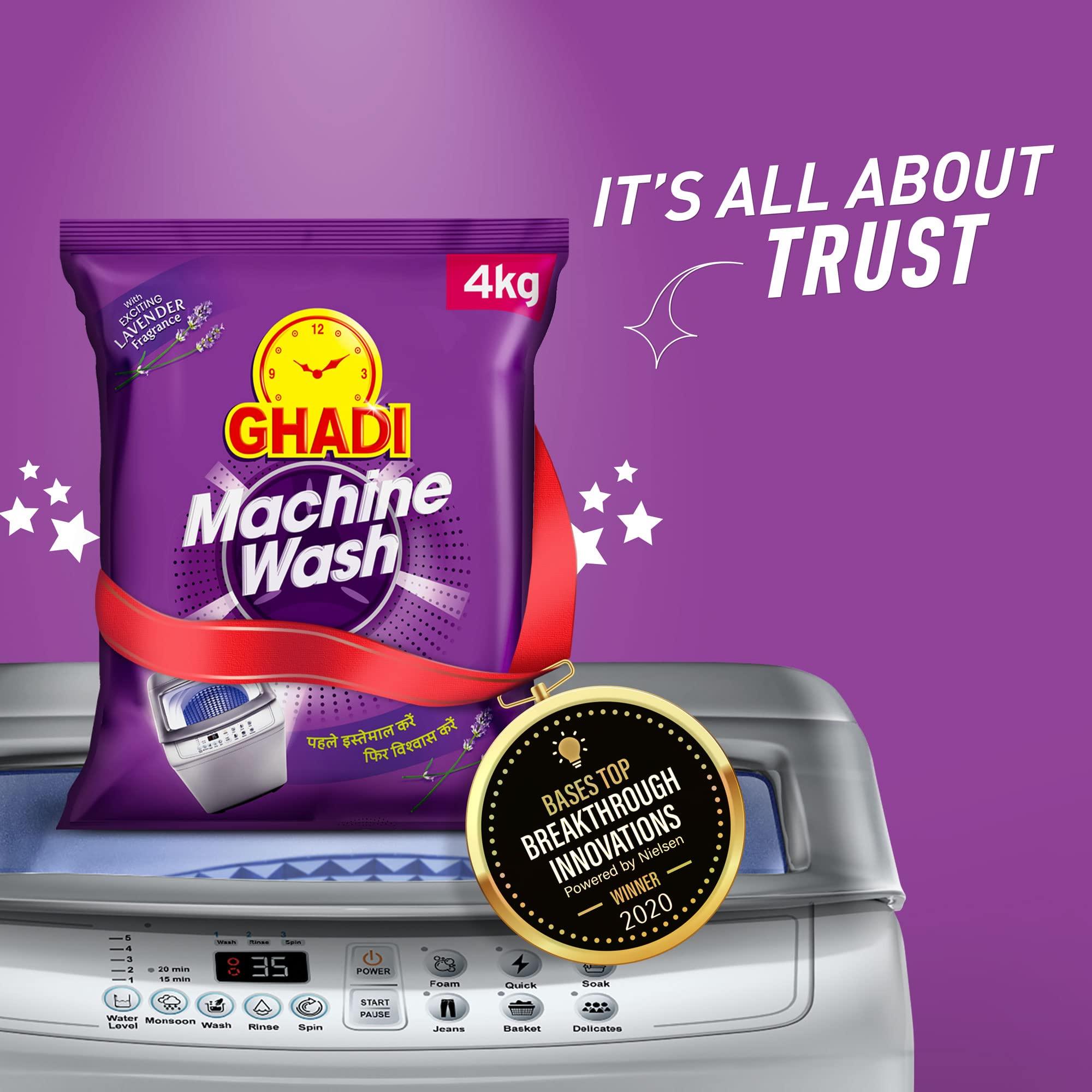 Ghadi Ghadi Machine Wash Detergent Powder 4 Kg, Pack of 1