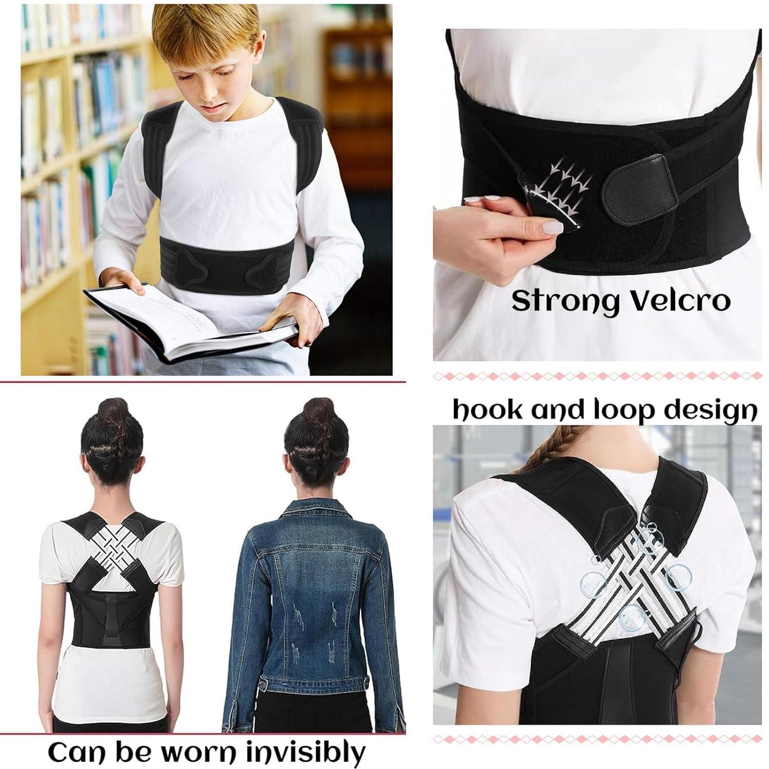 Calyrex Calyrex Posture Corrector for Women and Men, Adjustable Back Posture Belt Office Home Gym Unisex, Back Brace for Clavicle Support and Providing Pain Relief from Neck, Back and Shoulder (XL)
