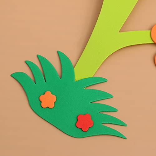 HEALLILY 6 Pcs EVA Plants Design Wall Sticker Classroom Blackboard Sticker Layout Decor Supplies for Kindergarten Kids Decoration (Small Flower Style)