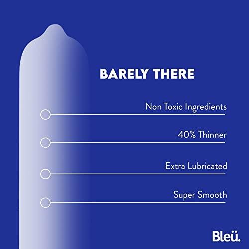 Bleu Bleu Natural Latex No Glycerin -No Paraben - Ultra Thin and Dotted Condom Combo(1 Pack each)