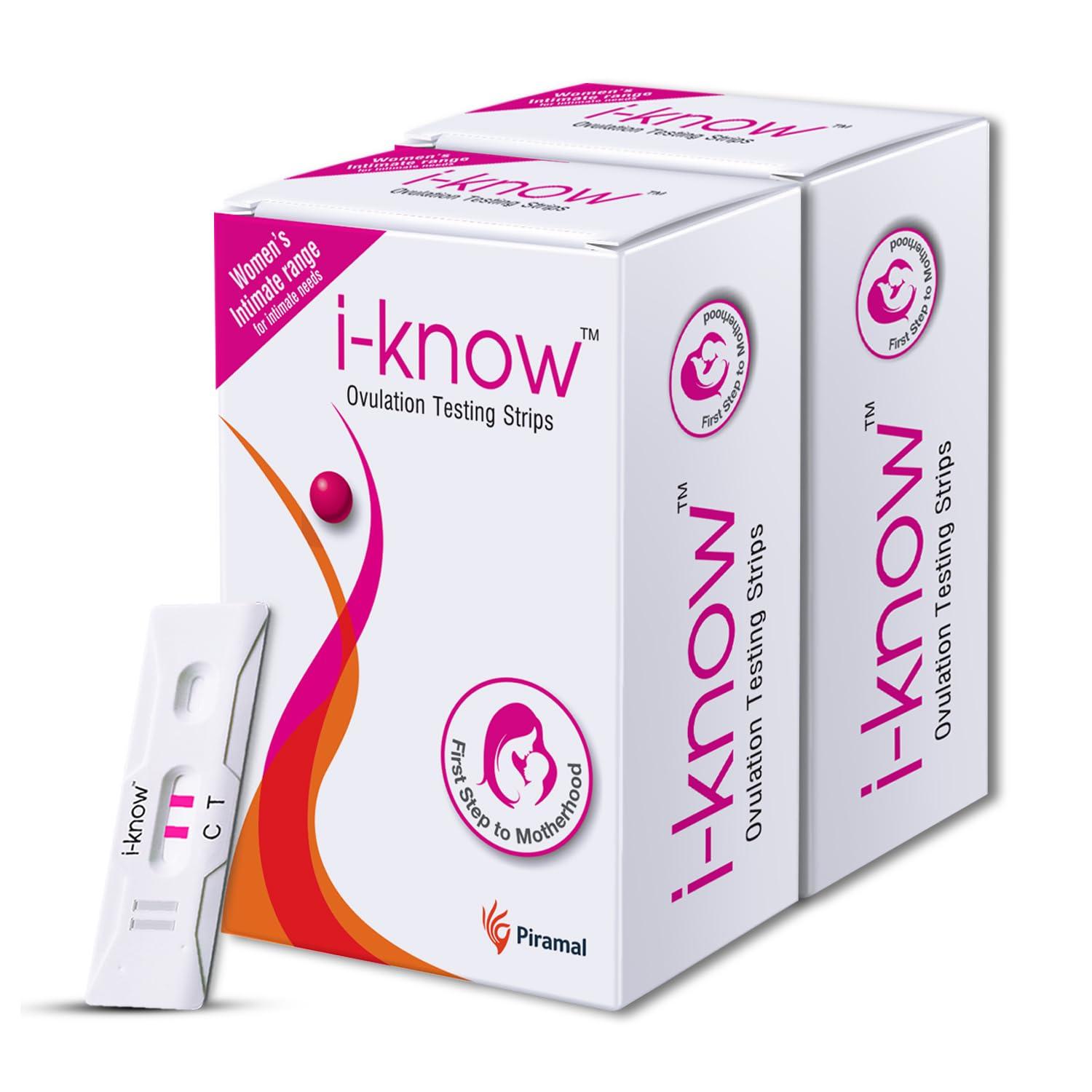 I-KNOW i Know Ovulation Test Kit for Women Planning Pregnancy by Piramal Pharma | Fertility Test Kit for Accurate Results In 5 Mins | Identifies 5 Most Fertile Days to Conceive | 5 Test Strips x Pack of 2