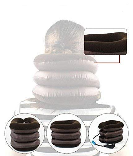 SVK DREAM SVK DREAM 3 Layer Cervical Neck Air Traction Device and Collar Brace, Inflatable & Adjustable Neck Stretcher Support, Neck Brace Pillow for Chronic Neck Pain Relief For Men & Women
