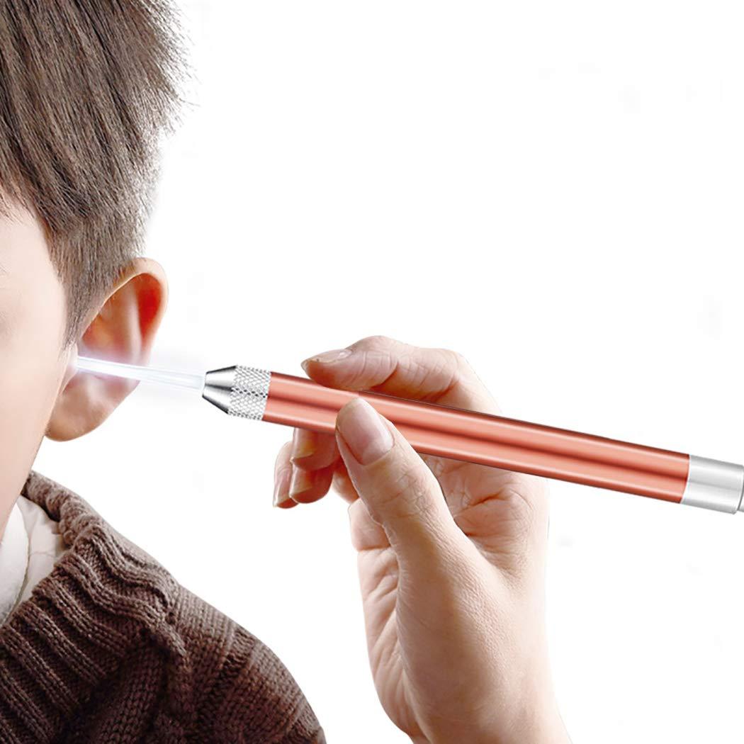 Anjetan Anjetan Ear Tweezer Kit Stainless Steel Light up Ear Cleaner Tool Ear Cleaning Tweezers Kit with Case Ear Pick with Light Ear Spoons Ear Cleaner with