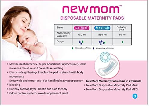 MAXIPAD ARAI New Mom Maxi Maternity Pad Pack Of 5 Pcs ( MAXIPAD 850 ml )