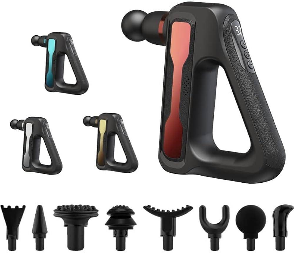 R A Products R A Products Cordless Massage Gun|Deep Tissue Percussion Body Massage Machine For Pain Relief|8 Specialized Heads|Massager Machine For Full Body,Battery Powered