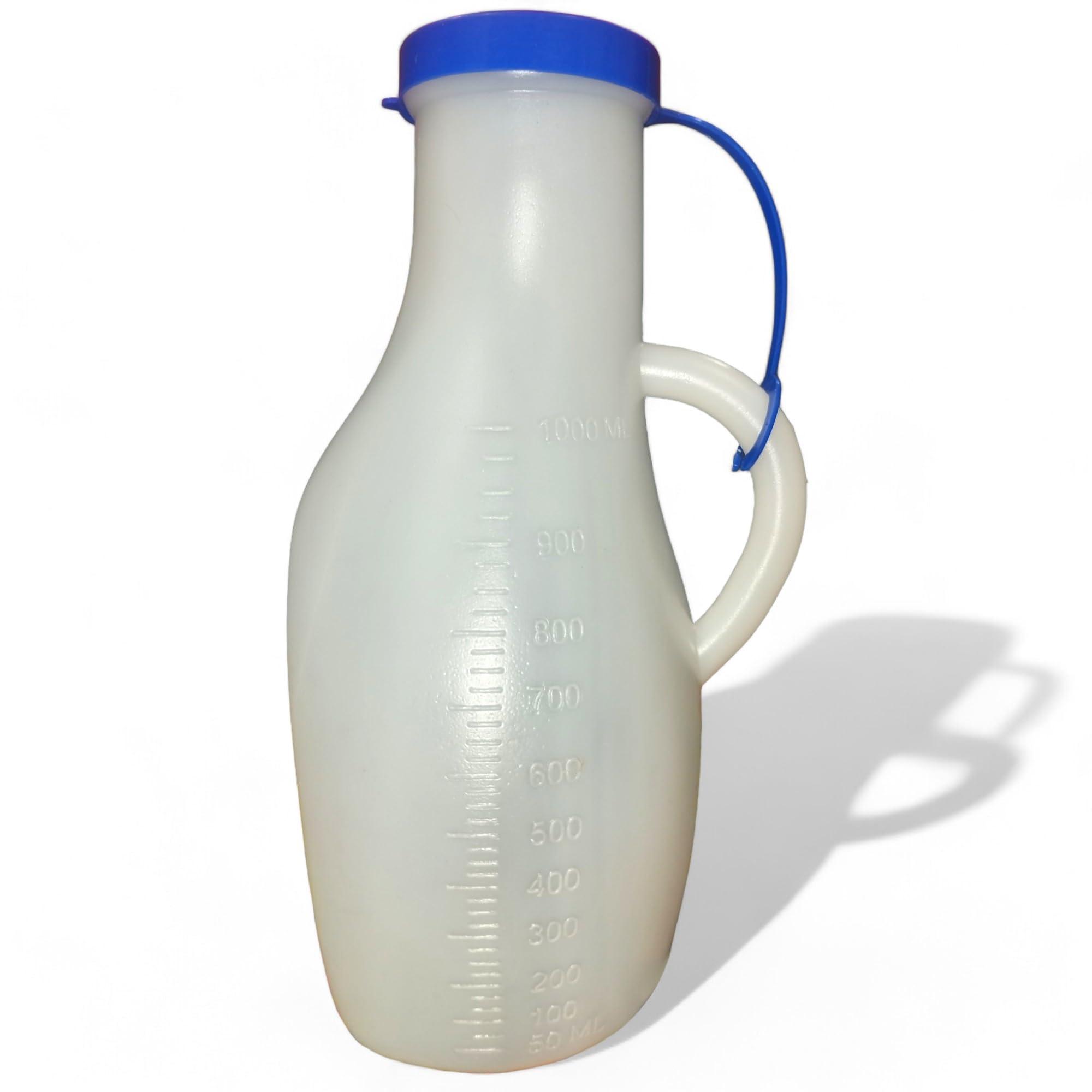 AdviCare AdviCare Male Urine Pot 1000ml Capacity Portable Urinal for Men Spill-Proof Design for Travel, Camping, and Outdoor Use-Pack of 2