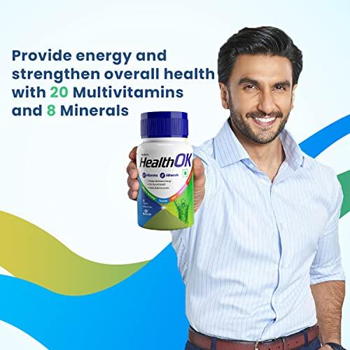 Health Ok Mankind Health OK Gummies, Multivitamin and Multimineral for Kids,Bottle of 30 Gummies and Health Ok With Multivitamin, Multimineral and Amino Acids, 30 Tablets