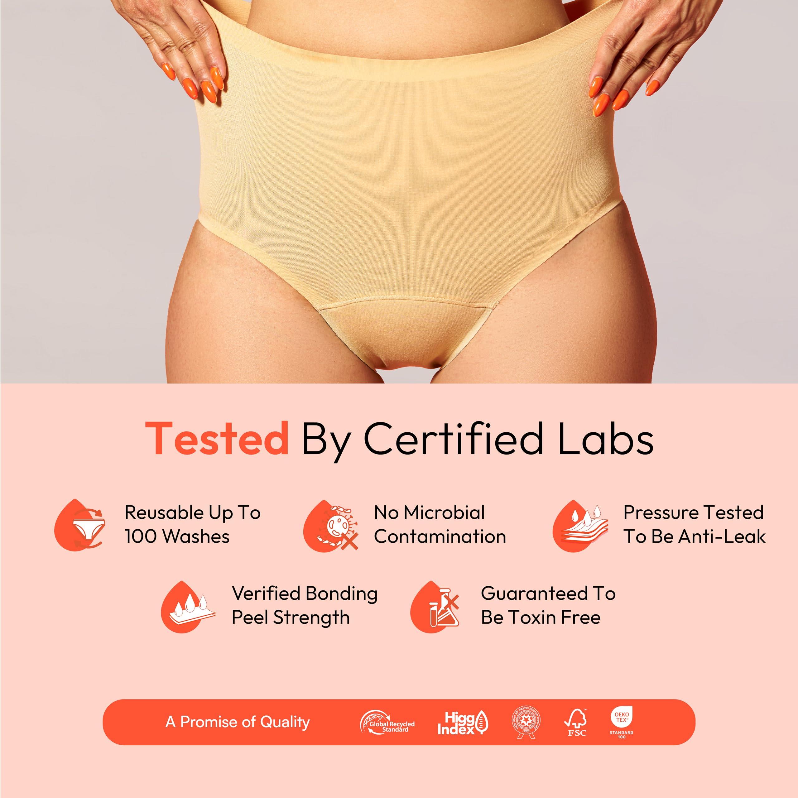 Mahina Mahina Oh So Soft Period Panty for Women & Girls | Modal | Black | High-Rise | Light Flow Type | Reusable | Leak-Proof | No Pads | Comfy & Super Absorbent | Stain & Rash-Free | Pack of 1