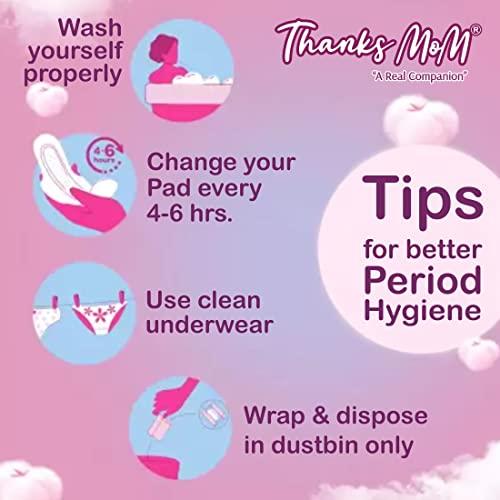 Thanks mom Thanks mom Freedom Plus Dry Net Sanitary Napkin Pads | Extra Wide | Extra Soft with Advanced Leak Protection Sanitary Pad (Pack of 9x20= 180 Pads)