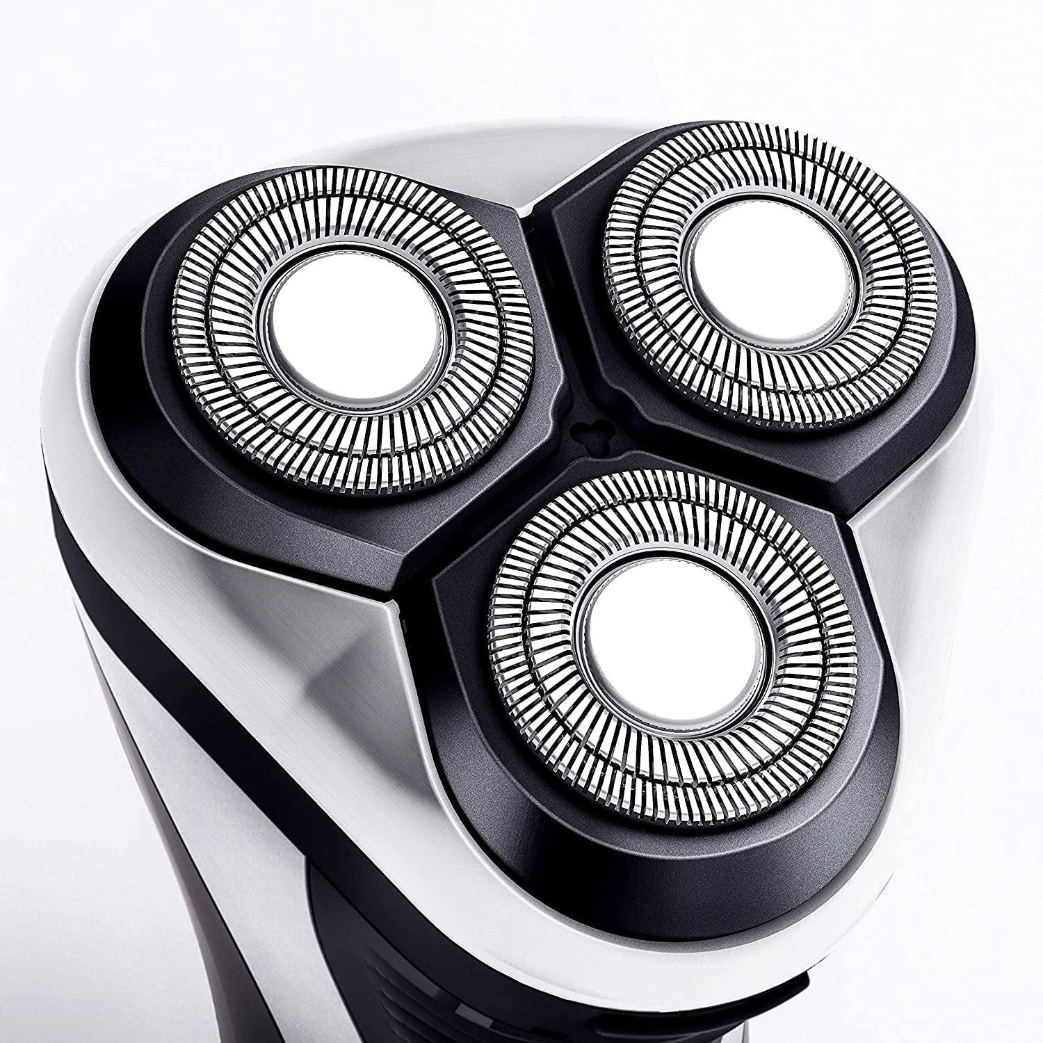 Hatteker Hatteker Men\'s USB Rechargeable Electric Cordless Rotary Wet and Dry Beard Pop-Trimmer, Black