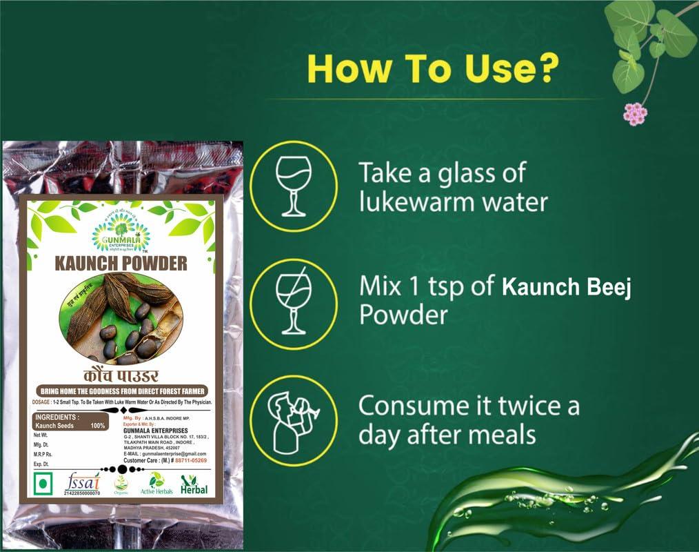 GUNMALA ENTERPRISES Kounch Beej Powder - 400g Pack Of 1