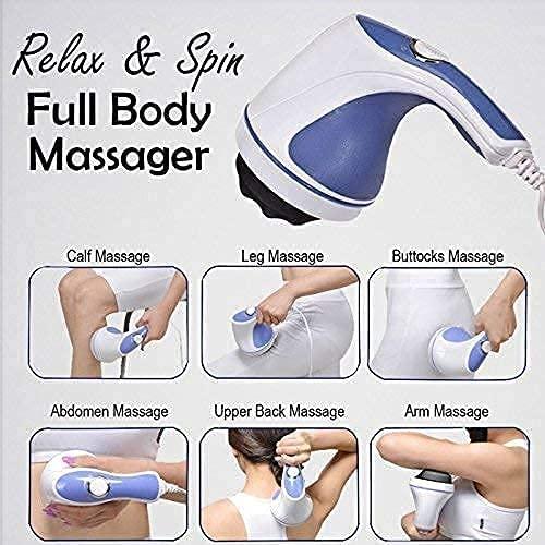 LOGICMART LOGICMART Electric relax body spin handheld massager, Multi head type pain relief body massage machine muscles relief, back head, neck, leg, stress relief massager for men & women