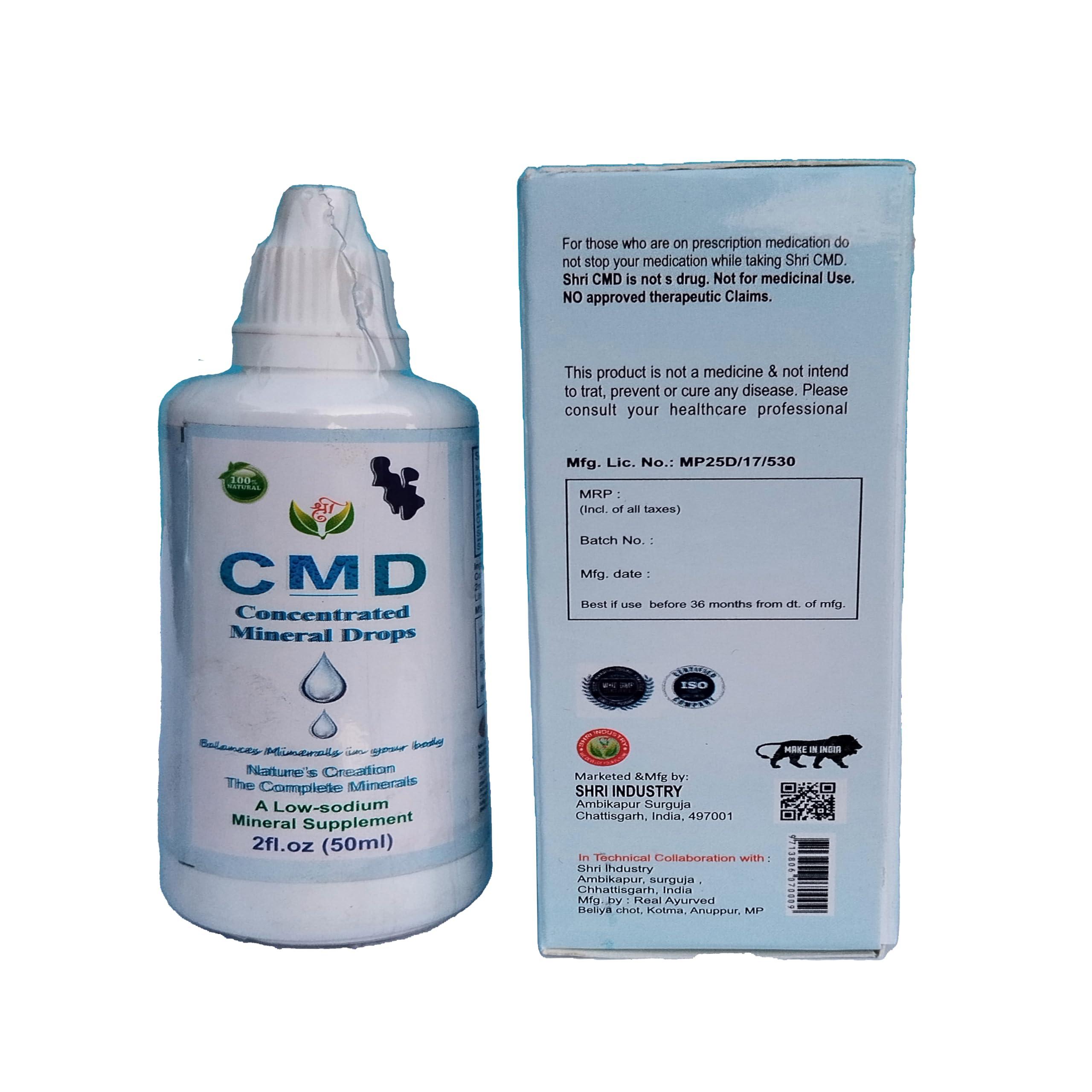 Shri industry Shri Cmd Drops 50 ml for Improved Mineral Absorption Health Supplement for Men and Women Concentrated Mineral Drops