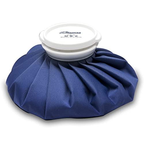 BICAREE BICAREE Ice Pack for Injuries Reusable, Ice Bags Hot Water Bag for Hot & Cold Therapy and Pain Relief with Cover, No-Leak Elastic Breathable Ice Bag, Size 9", Blue