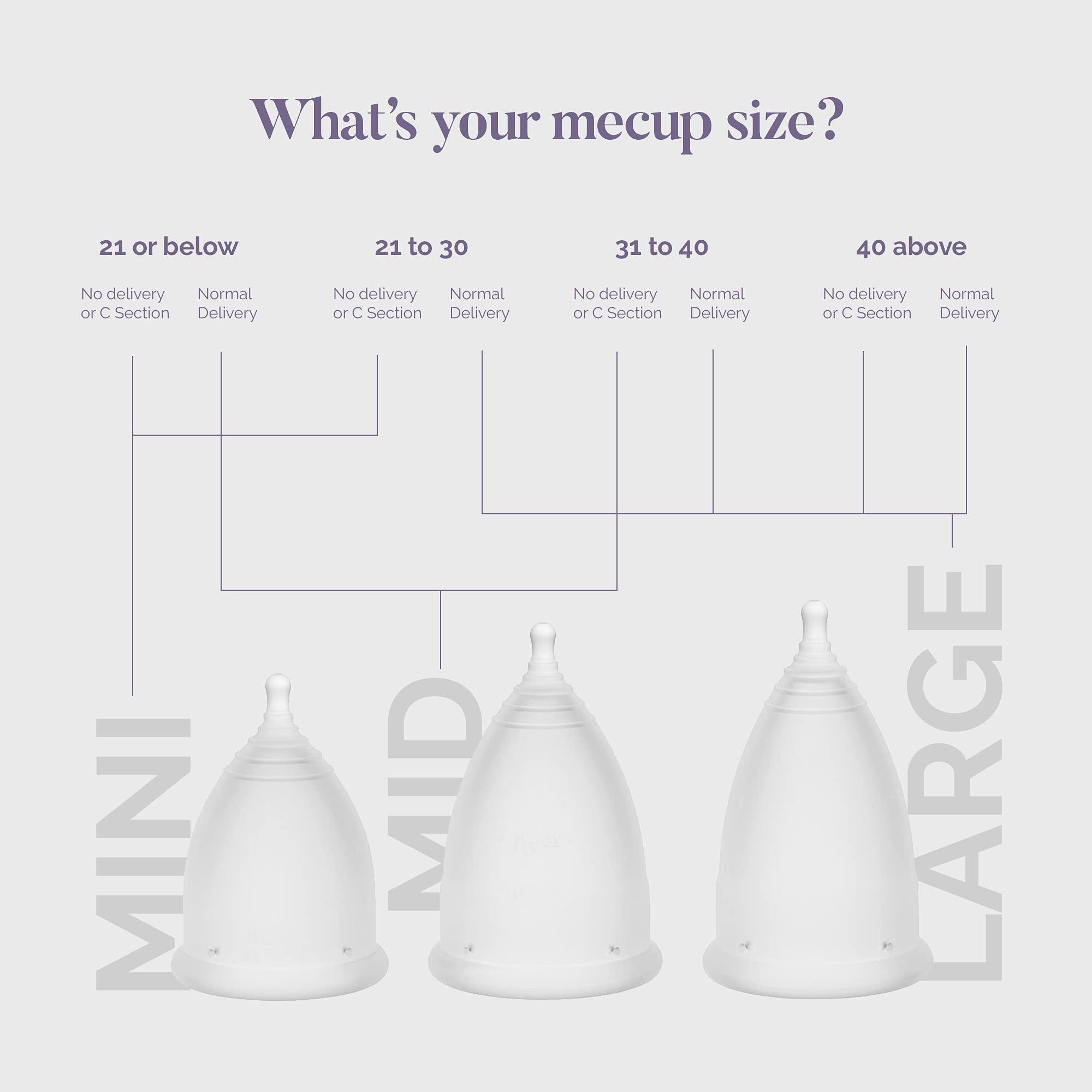 Me Cups Bold & Confident Me Cups Bold & Confident Reusable Menstrual Cup For Women Made in U.S.A - With Cotton Pouch, Ultra Soft, Odour and Rash Free, Leakage Proof, Protection for Up to 12 Hours (MID-MEDIUM)