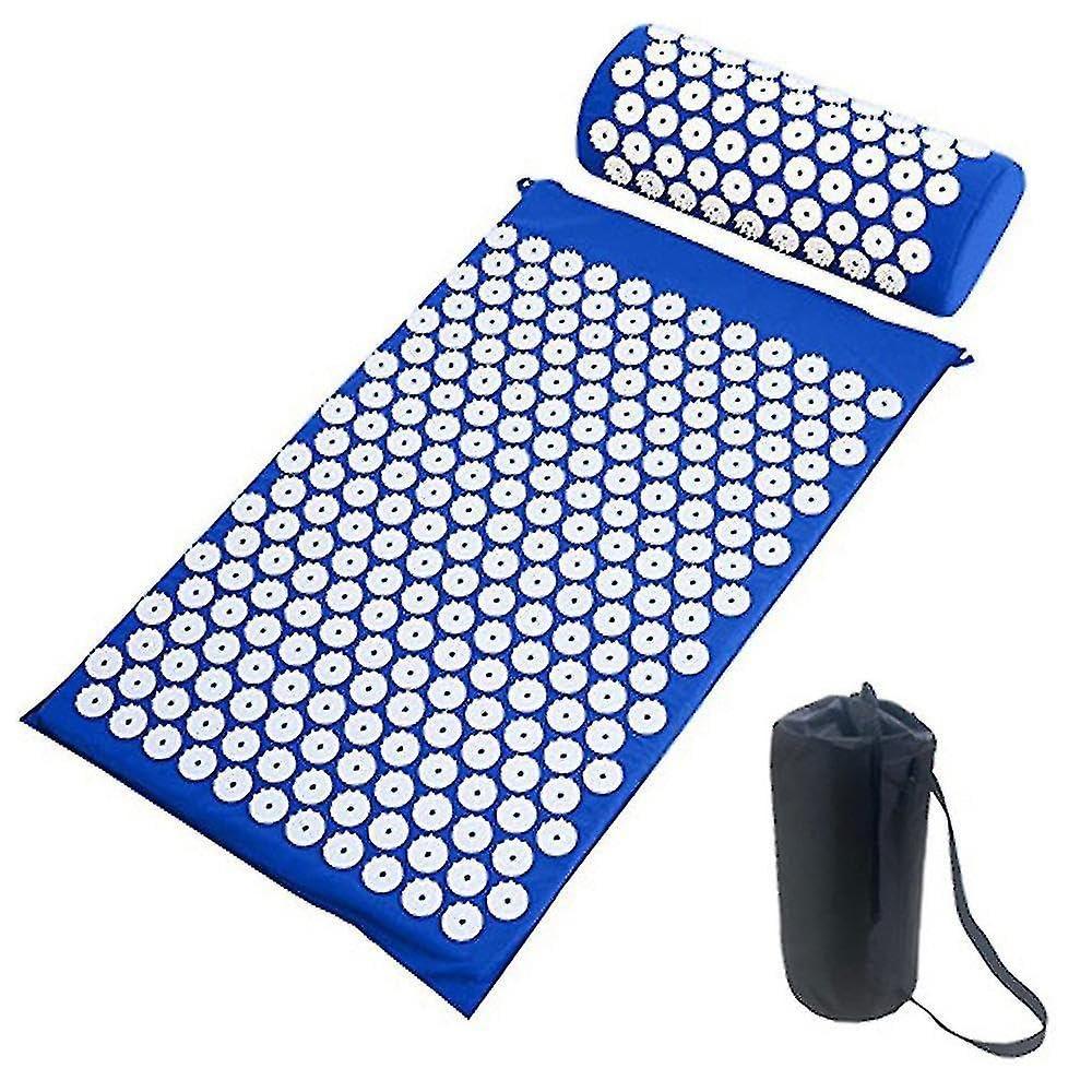 EBOFAB EBOFAB Full Body Massage Mat, Acupuncture Mat And Acupuncture Pillow, Magnetic Spikes Pressure Point Therapy For Naturally Relax Back, Neck and Feet Muscles - Stress and Pain Relief