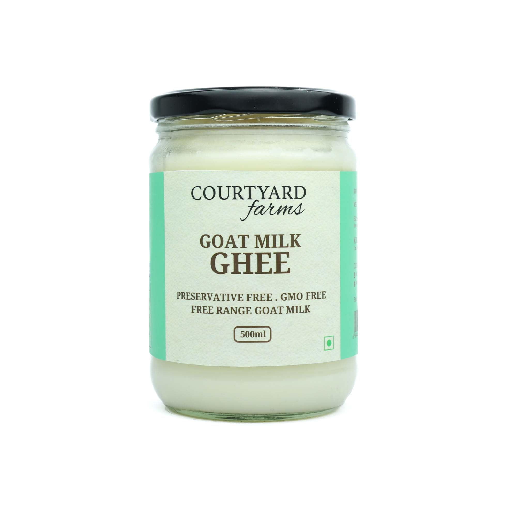 Courtyard Courtyard Farms Goat Milk Ghee - 100% Natural I Grass Fed I Traditional I 500ml Glass Jar