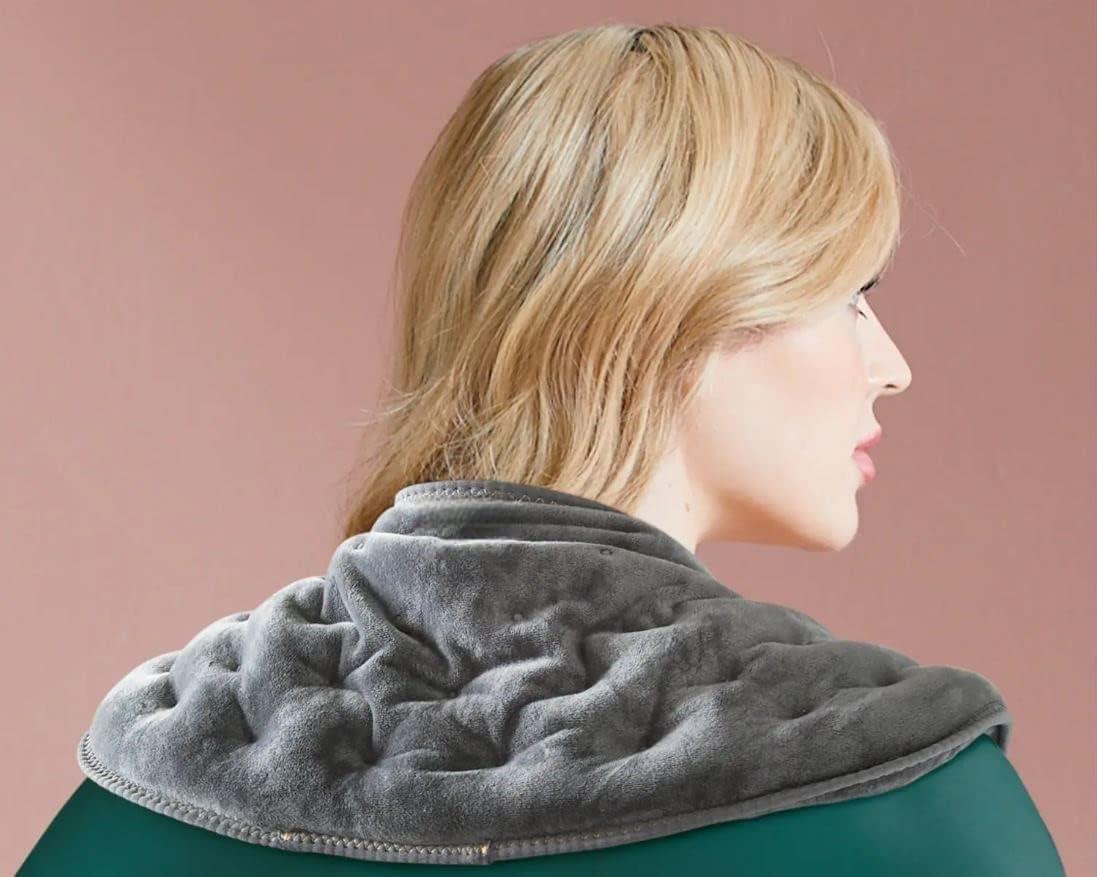 GNOLY GNOLY Pad for Neck and Shoulders, Large Weighted Microwavable Heated Neck Wrap Warmer, Freezer or Microwave Heating Pad for Pain Relief (Rapid Relief Neck & Shoulder Wrap)