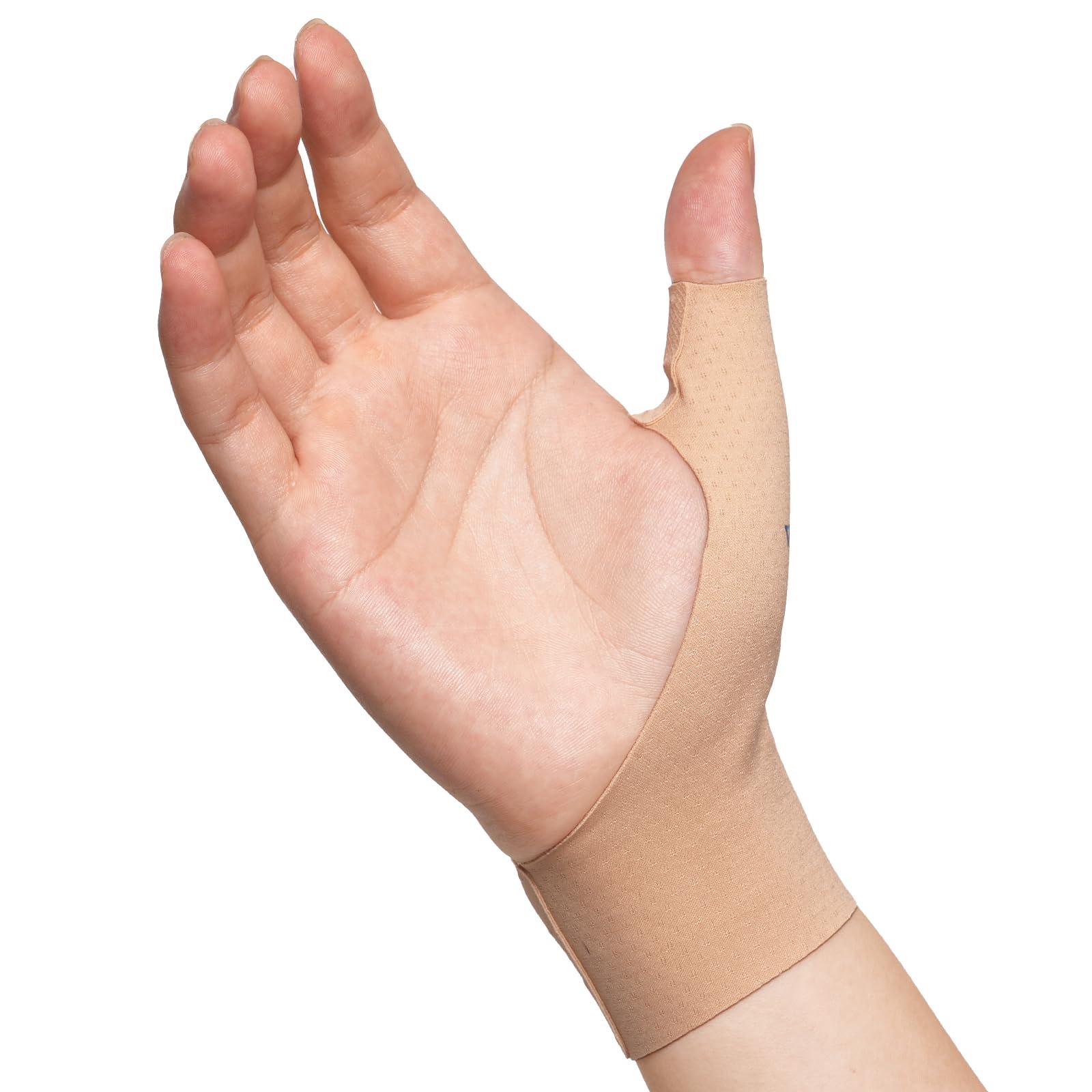 Velpeau VELPEAU Elastic Thumb Support Brace Liner (Pack of 2) - Waterproof Soft Thumb Compression Sleeve Protector for Relieving Pain, Arthritis, Joint Pain, Tendonitis, Sprains, Sports (Medium)