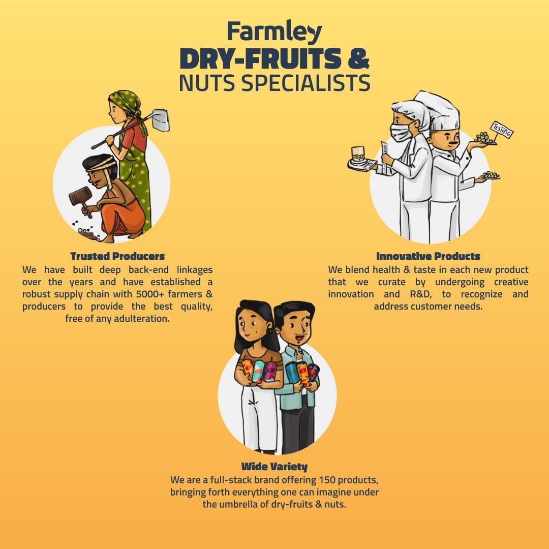 Farmley Farmley Trail Mix Dry Fruits 200g | Dried Berry Mix 200g | Protein Rich Seed Mix 200g | Total 600g | Mix Dry Fruit Snack Combo