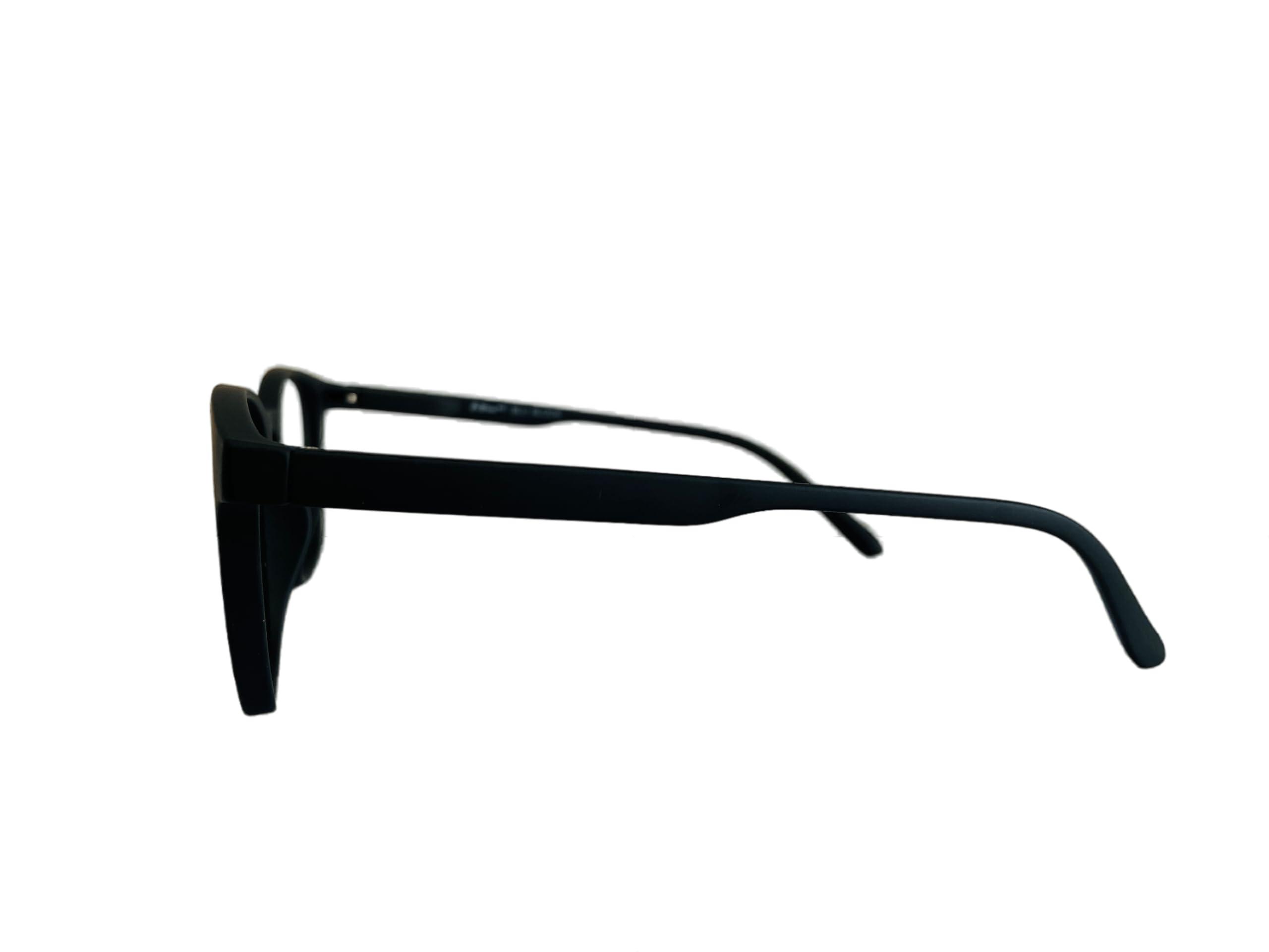 Generic Blue Ray Cut Computer Glasses | Zero Power| Lightweight & Blocks 100% Harmful UV Rays Protection | Unisex | Decent Shape With Matte Finished | Medium| Premium Specticles By SCG Eyewear (Black)