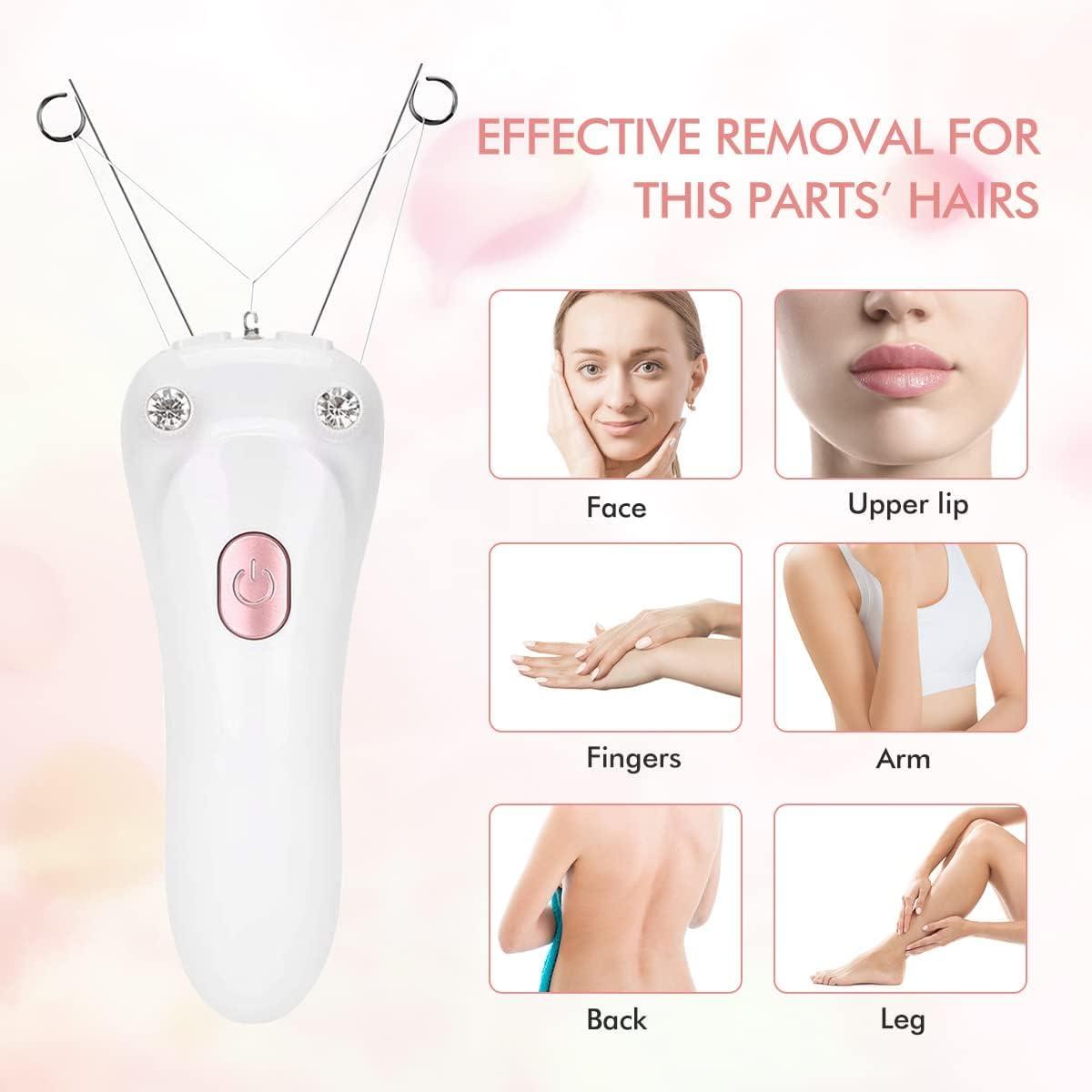 TAUDI TAUDI Electric Epilators Slique Tool - Upper Lip Hair Remover for Women, Facial Threading and Hair Removal for Face, Eyebrow, Chin, Body, Superior to Slique Plucker and Spring Stick