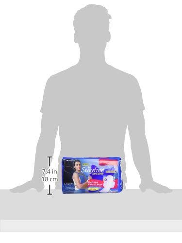Stayfree Stayfree Secure xl | Cottony Soft Sanitary Pads for Women | With LeakLock Technology | Odour Control | Absorbs upto 100% fluid | Up to 12 Hours of Protection | 40 Pads (Pack of 2)