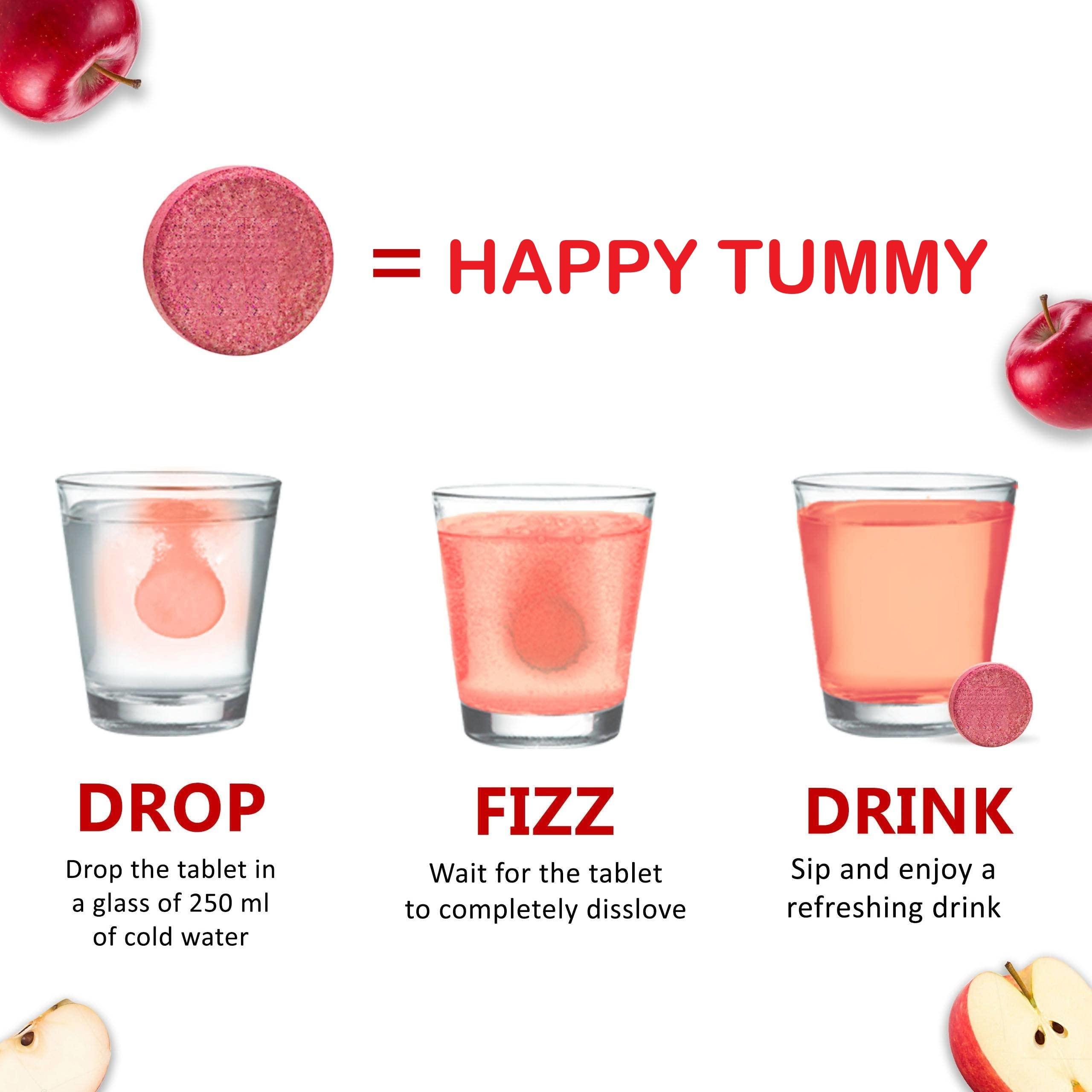 GRANDEUR Grandeur Tummy Fizz Prebiotic And Probiotic Supplement For Gut Health, Digestion, Bloating, Immunity and Metabolism | With 20 Billion CFU & 6 Unique Strains | 15 Effervescent Tabs |